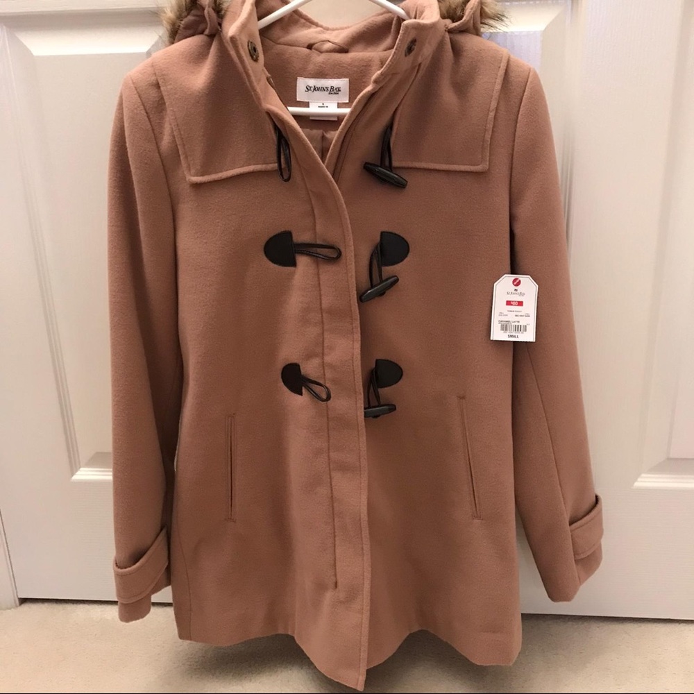 Tan jacket with hood